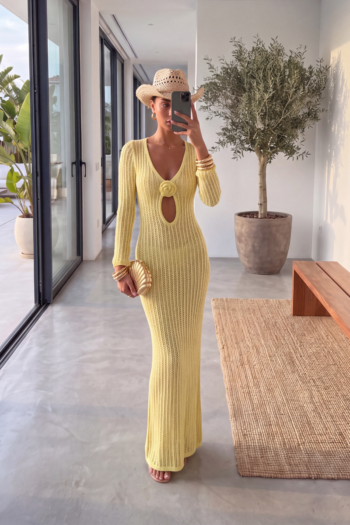 Final Sale St. Tropez Dress - Lemon Crochet