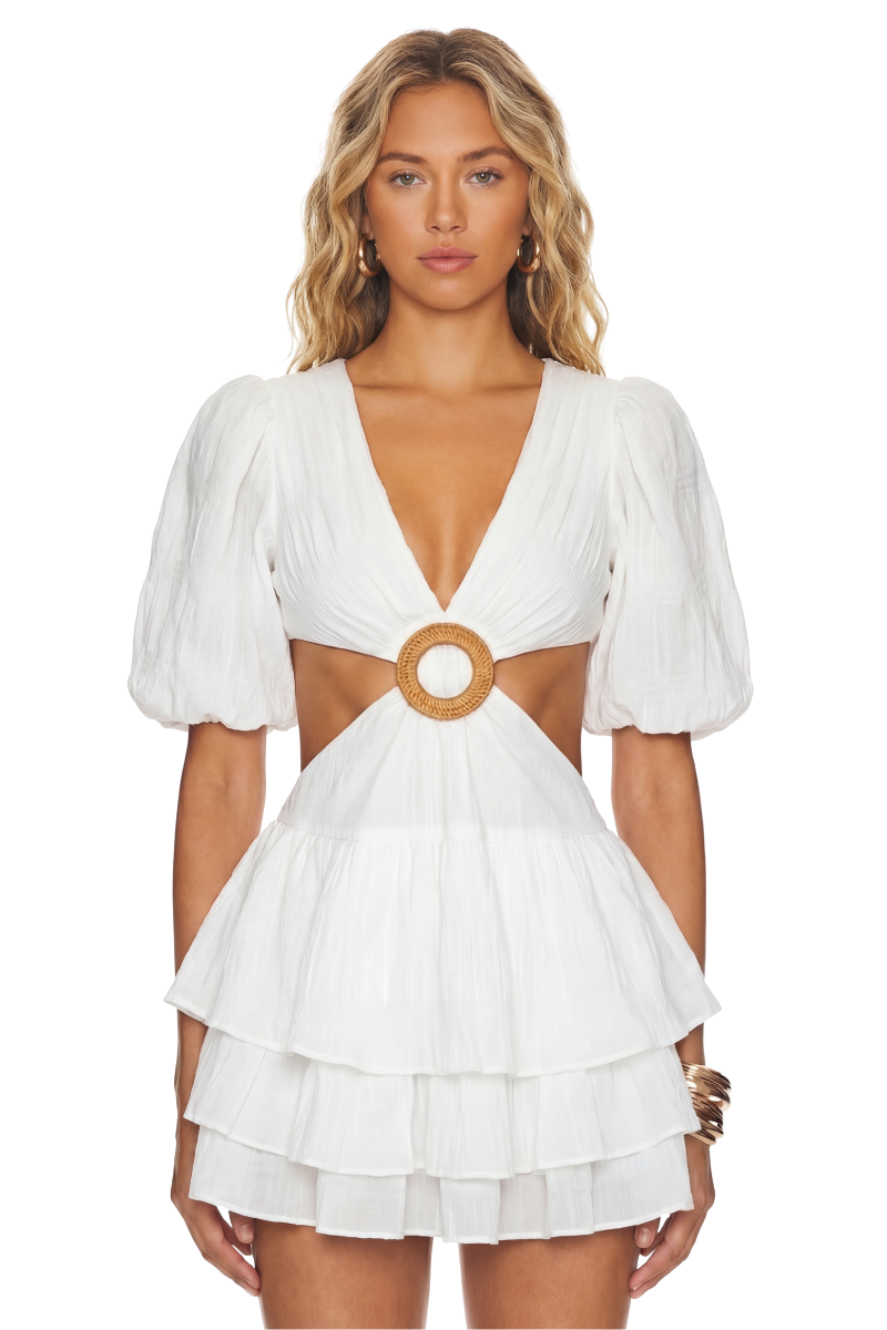 white christmas dresses Paloma Eyelet Mini Dress – Cattivo