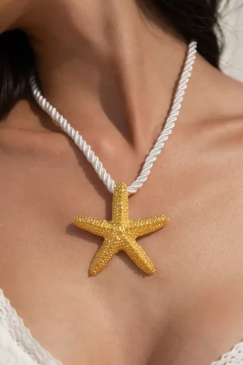 Final Sale Ammi Starfish Necklace - White