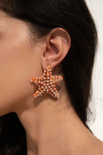 Final Sale Summersalt Starfish Earrings - Orange