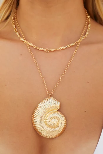 Final Sale Laguna Shell Layer Necklace - Gold