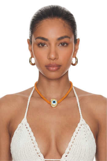 Final Sale Santorini Eye Necklace - Orange