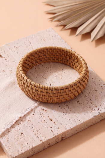 Moana Rattan Bangle - Natural