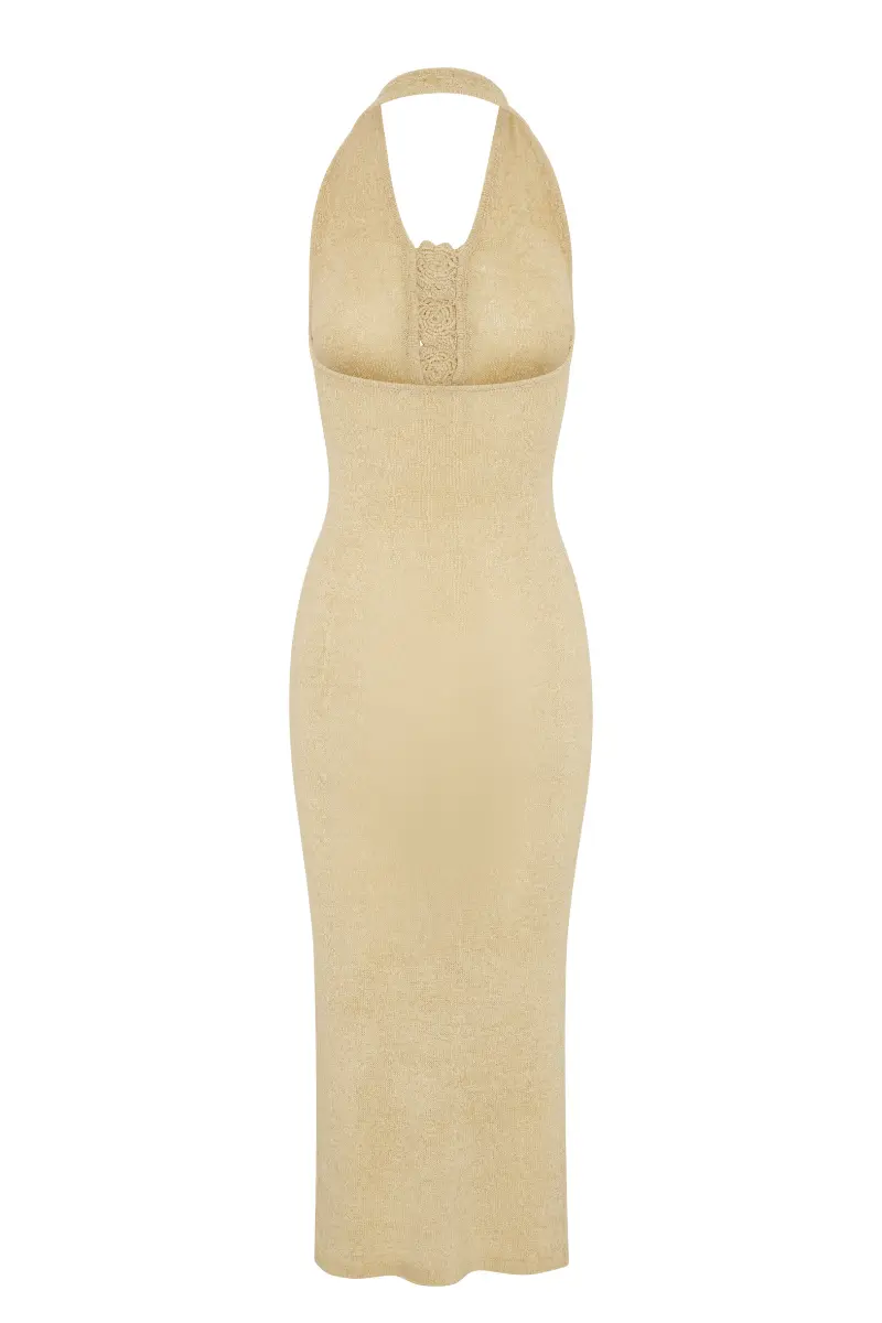 Solace Corsage Knit Maxi Dress - Sand - Image 5