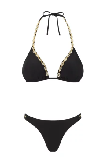 Raquel Shell Bikini Set - Black