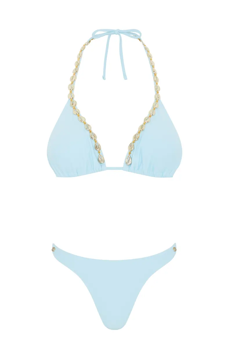 Final Sale Raquel Shell Bikini Set - Pastel Blue - Image 2