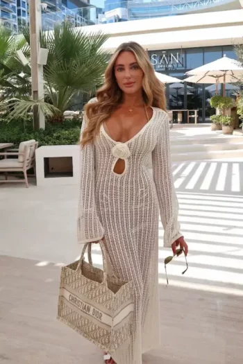St. Tropez Dress - White Crochet