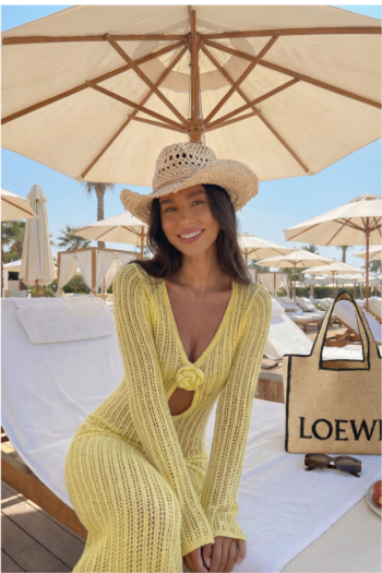 St. Tropez Dress - Lemon Crochet